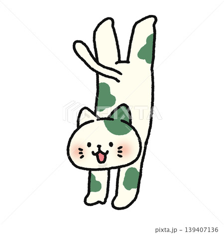 逆立ちするかわいいネコ 139407136