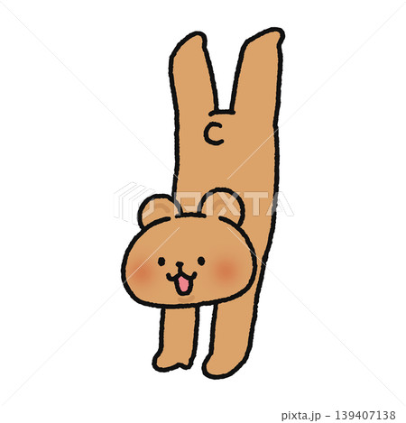 逆立ちするかわいいクマ 逆立ちするかわいいクマ 139407138
