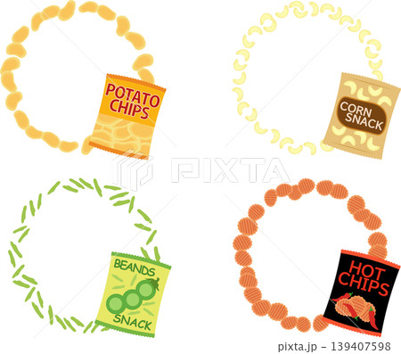 スナック菓子フレームセット 139407598