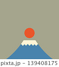 渋い色合いの日本イメージ素材 コピースペースがある背景ベクターイラスト 正方形 139408175