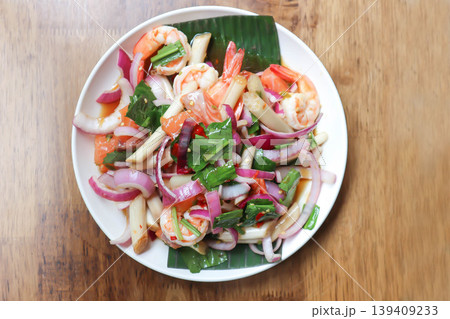 spicy salad or spicy shrimp salad or salmon salad , shrimp and salmon salad spicy salad or spicy shrimp salad or salmon salad , shrimp and salmon salad 139409233