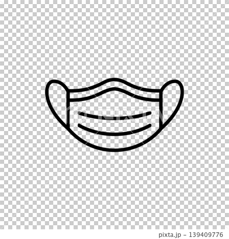 Surgical Face Mask Protection Line Icon 139409776