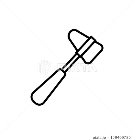 Neurological Reflex Hammer Line Icon Neurological Reflex Hammer Line Icon 139409780