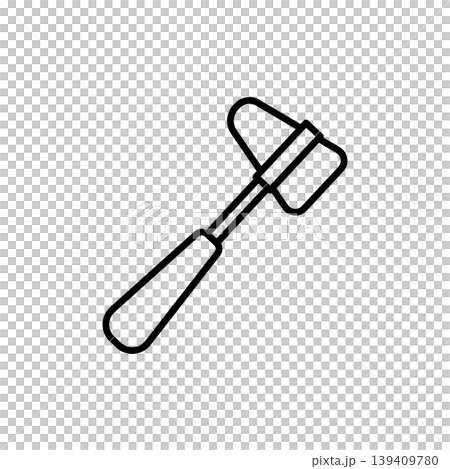 Neurological Reflex Hammer Line Icon Neurological Reflex Hammer Line Icon 139409780