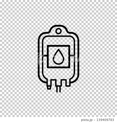 Medical Blood Bag Infusion Line Icon Medical Blood Bag Infusion Line Icon 139409783