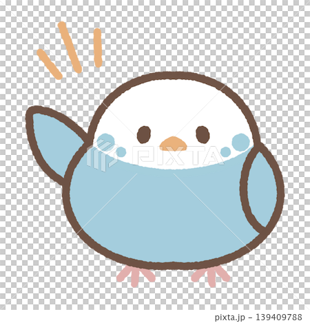A budgie greeting you - Opaline A budgie greeting you - Opaline 139409788