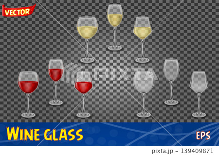 transparent glass for wine and low alcohol drinks vector illustration transparent glass for wine and low alcohol drinks vector illustration 139409871