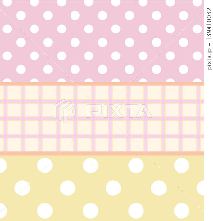Vector of polka dot and checked patterns for background, wallpaper, backdrop, fabric print, textile, garment, poster, postcard, print, clothes, texture, decorations, book cover, sticky note, notepads Vector of polka dot and checked patterns for background, wallpaper, backdrop, fabric print, textile, garment, poster, postcard, print, clothes, texture, decorations, book cover, sticky note, notepads 139410032