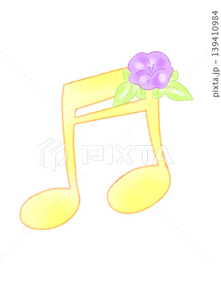 アサガオの付いた音符 139410984