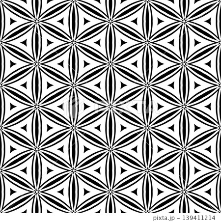 Seamless Geometric Hexagons and Triangles Pattern. 139411214