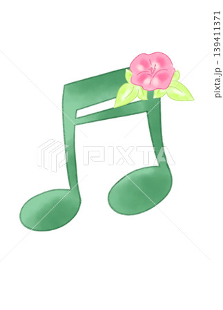 アサガオの付いた音符 139411371