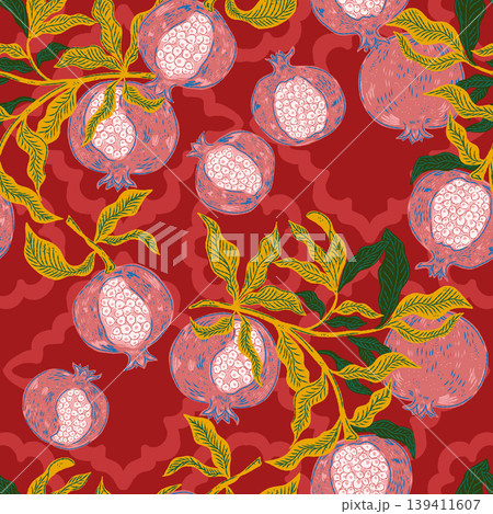 seamless pattern with stylized autumn leaves seamless pattern with stylized autumn leaves 139411607