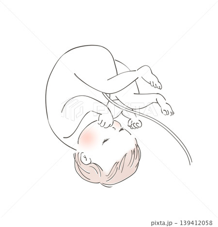 赤ちゃん グレーの主線 赤ちゃん グレーの主線 139412058
