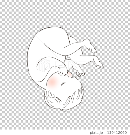 Baby, gray outline Baby, gray outline 139412060