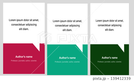 Testimonial quote card templates with author section speech bubble design colorful layouts modern professional graphic style Testimonial quote card templates with author section speech bubble design colorful layouts modern professional graphic style 139412339