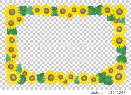 Sunflower frame 139412474