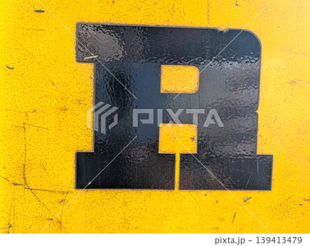 Written Letter in Distressed Font Typography Found Ransom Text R 139413479