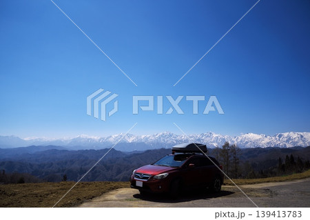 星の降る里小川村 星と緑のロマン館駐車場から後立山連峰を望む 星の降る里小川村 星と緑のロマン館駐車場から後立山連峰を望む 139413783