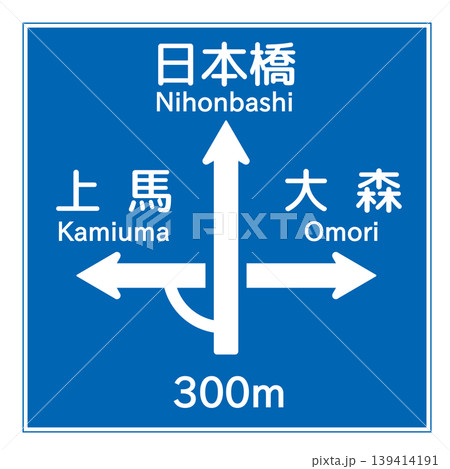 案内標識　方面及び方向の予告 139414191