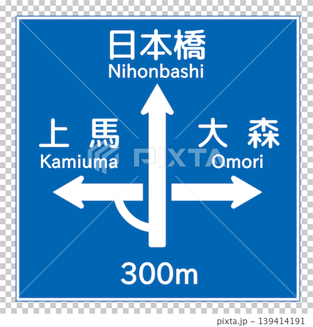 案内標識　方面及び方向の予告 139414191