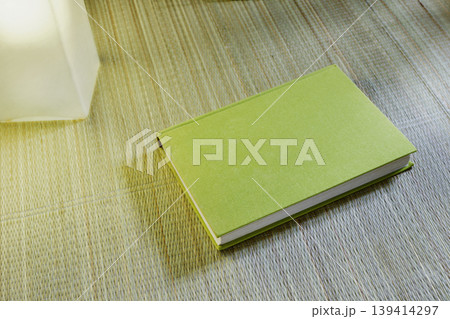 At home with book and night lamp At home with book and night lamp 139414297