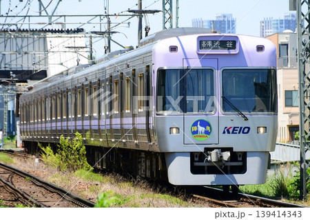 京王1000系1755Fバイオレット編成井の頭線　陣馬ヘッドマーク付 139414343