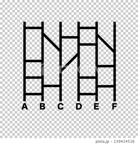 シンプルあみだくじ(白黒)A / B / C / D シンプルあみだくじ(白黒)A / B / C / D 139414516