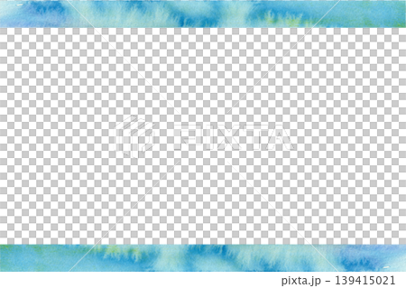 A refreshing watercolor frame background (blue, green, copy space) A refreshing watercolor frame background (blue, green, copy space) 139415021
