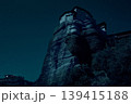 Rusanu Monastery in Meteora at night, Greece 139415188