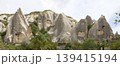 Panorama of Cappadocia rock formations landscape in Turkey 139415194