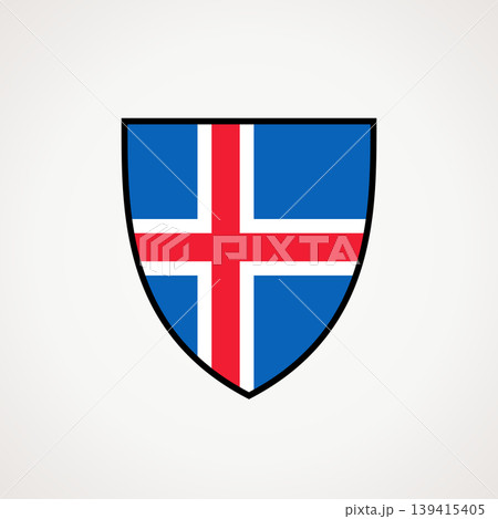 Shield - flag of Iceland Shield - flag of Iceland 139415405
