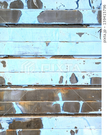 Lined rusted and painted weathered metal background patina Lined rusted and painted weathered metal background patina 139415796