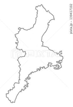 白地図 グレー色 三重県 白地図 グレー色 三重県 139417102