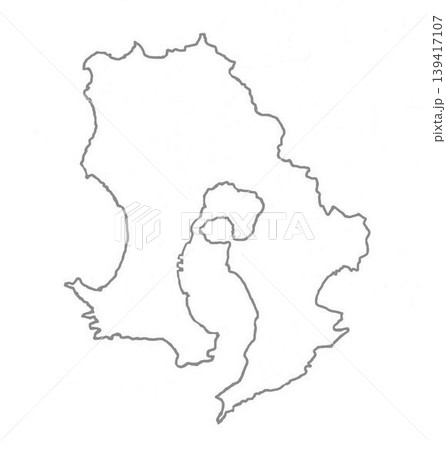 白地図 グレー色 鹿児島県 白地図 グレー色 鹿児島県 139417107