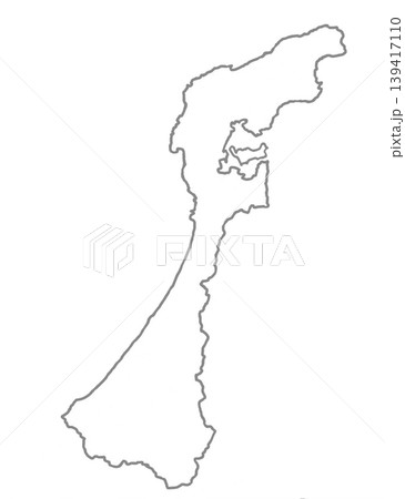 白地図 グレー色 石川県 白地図 グレー色 石川県 139417110
