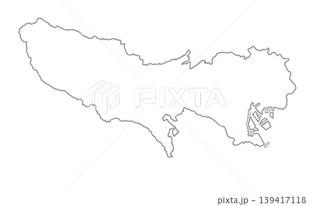 白地図 グレー色 東京都 白地図 グレー色 東京都 139417118