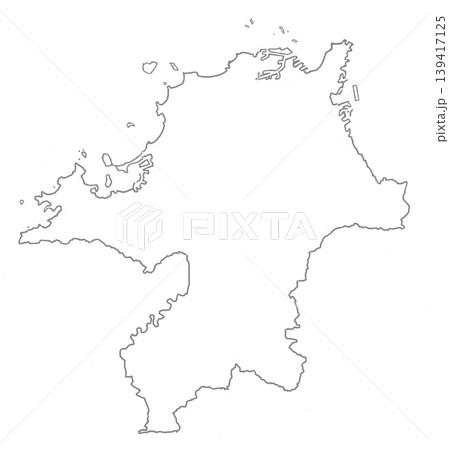 白地図 グレー色 福岡県 白地図 グレー色 福岡県 139417125