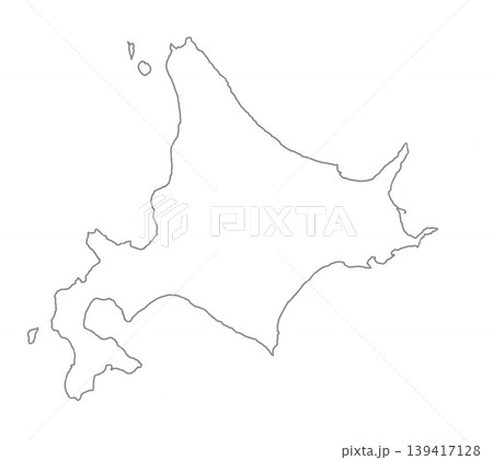 白地図 グレー色 北海道 白地図 グレー色 北海道 139417128