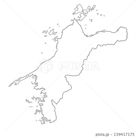 白地図 グレー色 愛媛県 白地図 グレー色 愛媛県 139417175