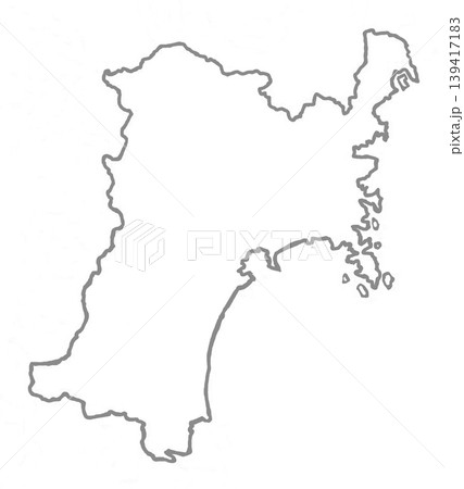 白地図　グレー色　宮城県 139417183
