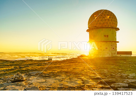 Torre peak at sunset, Serra da Estrela in Portugal. Torre peak at sunset, Serra da Estrela in Portugal. 139417523