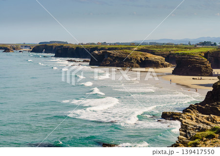 Cathedral Beach in Galicia Spain. 139417550