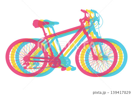 Black bicycle, side view. Black leather saddle and handles. Png clipart isolated on transparent background Black bicycle, side view. Black leather saddle and handles. Png clipart isolated on transparent background 139417829