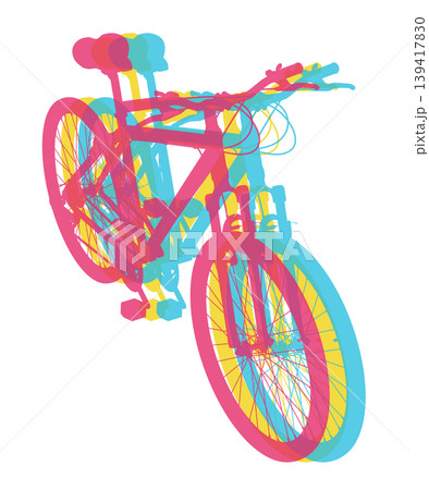 Black bicycle, side top view. Black leather saddle and handles. Png clipart isolated on transparent background 139417830