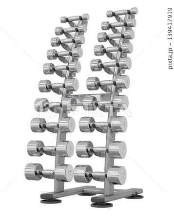 Gym Dumbbell rack, a stand for weightlifting gym equipment Gym Dumbbell rack, a stand for weightlifting gym equipment 139417919
