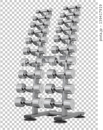 Gym Dumbbell rack, a stand for weightlifting gym equipment Gym Dumbbell rack, a stand for weightlifting gym equipment 139417919