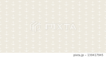 Nautical seamless pattern with ship wheels and anchors 139417945