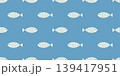 Nautical seamless pattern with swimming cartoon fish 139417951