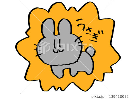 うさぎ　ステッカー 139418052