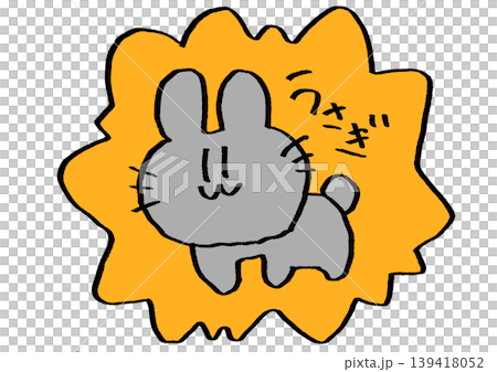 うさぎ　ステッカー 139418052